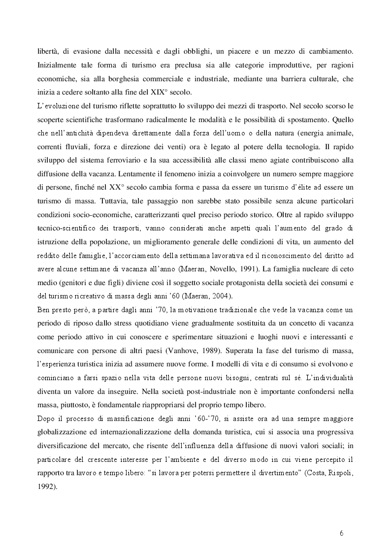 Anteprima della tesi: Turismo esperienziale e pratica sportiva: una ricerca sul campo, Pagina 6