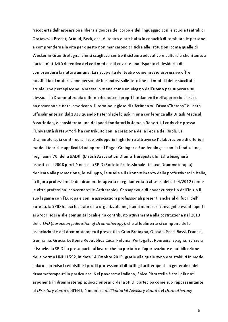 Anteprima della tesi: L'Esperienza Riabilitativa del Teatro, Pagina 4