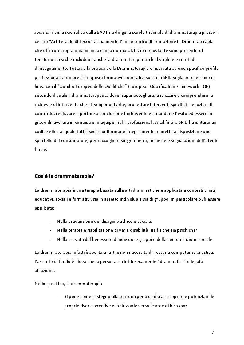 Anteprima della tesi: L'Esperienza Riabilitativa del Teatro, Pagina 5