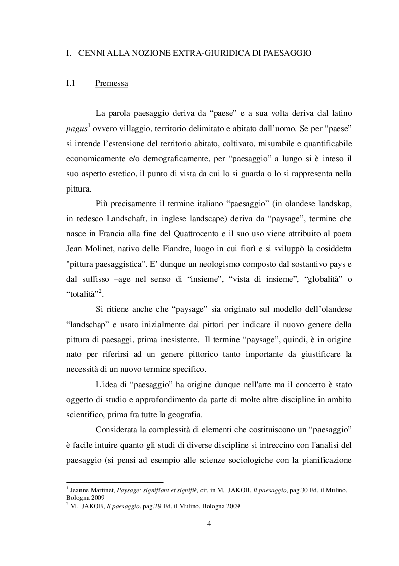 Anteprima della tesi: La nozione di paesaggio nella giurisprudenza, Pagina 5