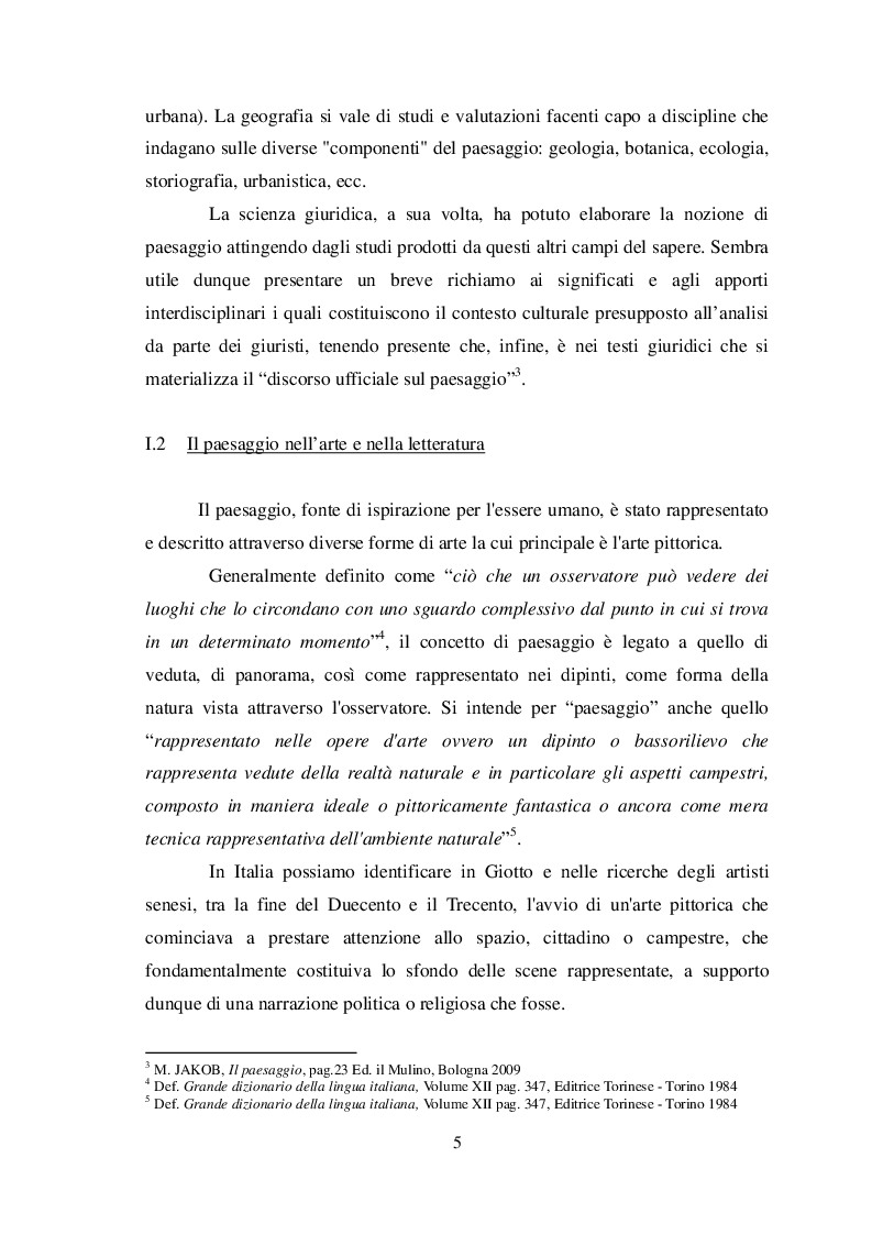 Anteprima della tesi: La nozione di paesaggio nella giurisprudenza, Pagina 6