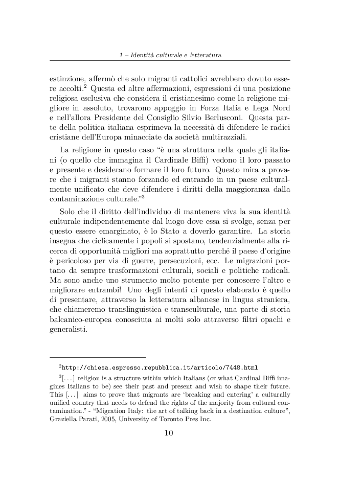 Anteprima della tesi: Elvira Dones: per una multicultura letteraria, Pagina 5