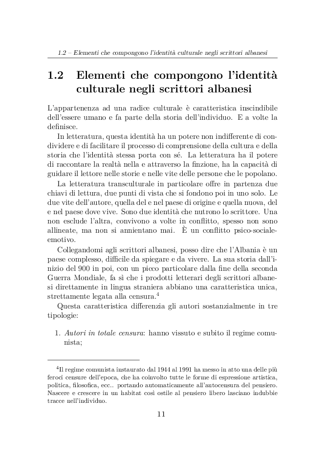Anteprima della tesi: Elvira Dones: per una multicultura letteraria, Pagina 6