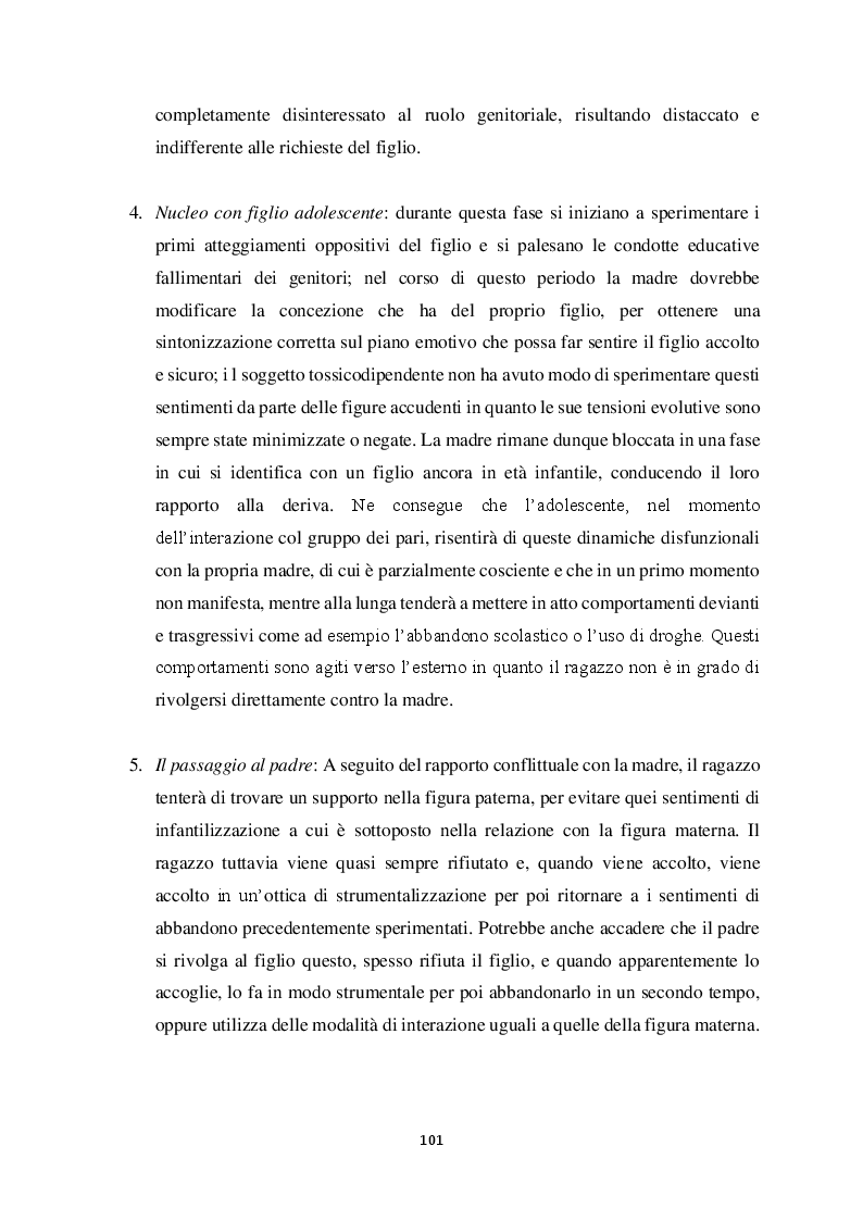 Anteprima della tesi: Genitorialità in situazioni di rischio: genesi, caratteristiche delle dipendenze patologiche e il ruolo nella compromissione delle funzioni genitoriali, Pagina 12