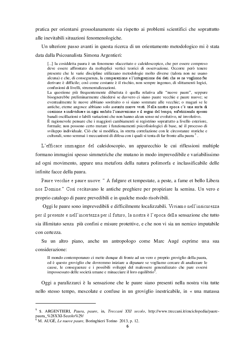 Anteprima della tesi: Origini e Contesti delle Paure Sociali, Pagina 5