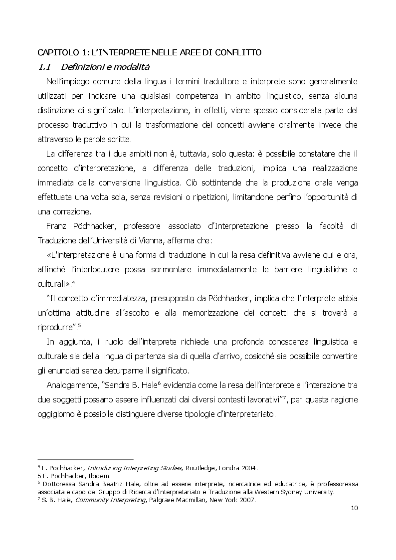 Anteprima della tesi: Traduttore o traditore? Vincoli e rischi di un interprete in operazioni, Pagina 6