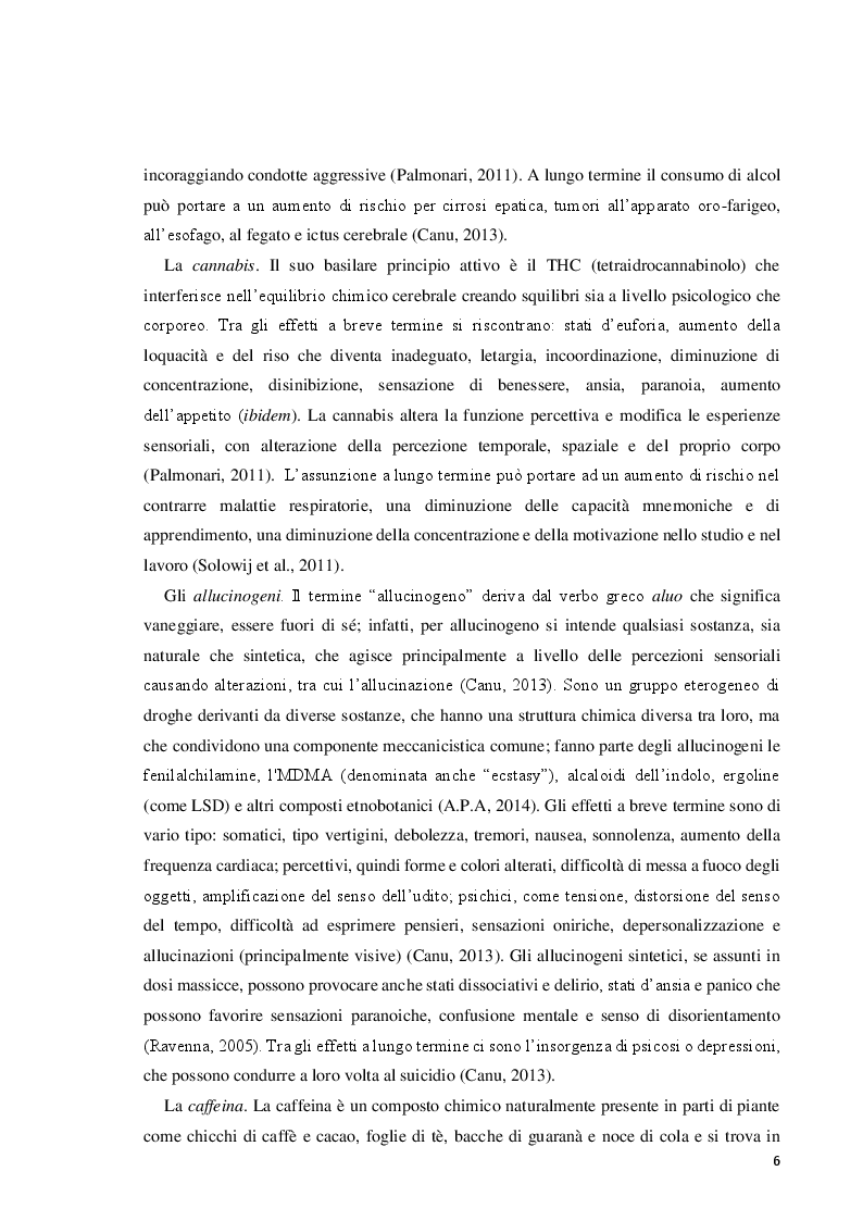 Anteprima della tesi: Il disturbo da uso di sostanze in adolescenza: lettura e prevenzione alla luce della teoria dell'attaccamento, Pagina 6