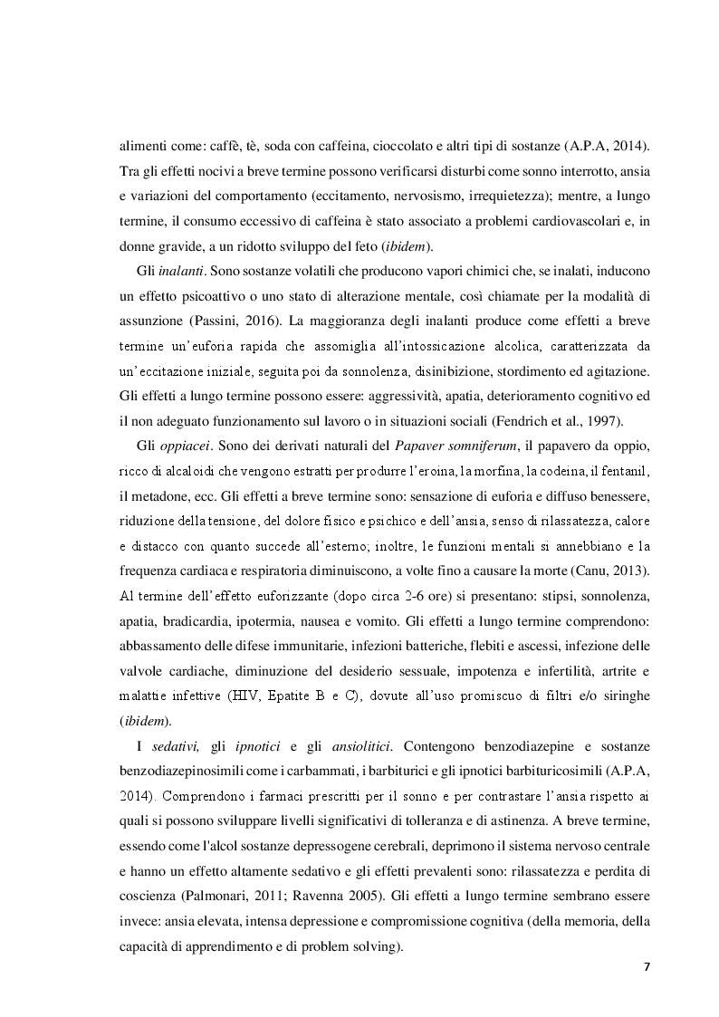Anteprima della tesi: Il disturbo da uso di sostanze in adolescenza: lettura e prevenzione alla luce della teoria dell'attaccamento, Pagina 7