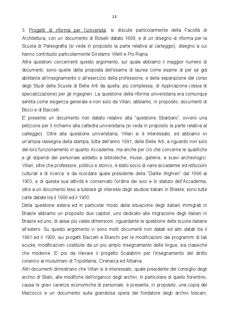 Anteprima della tesi: Le carte Villari all'Accademia Toscana di Scienze e Lettere ''La Colombaria'', Pagina 5