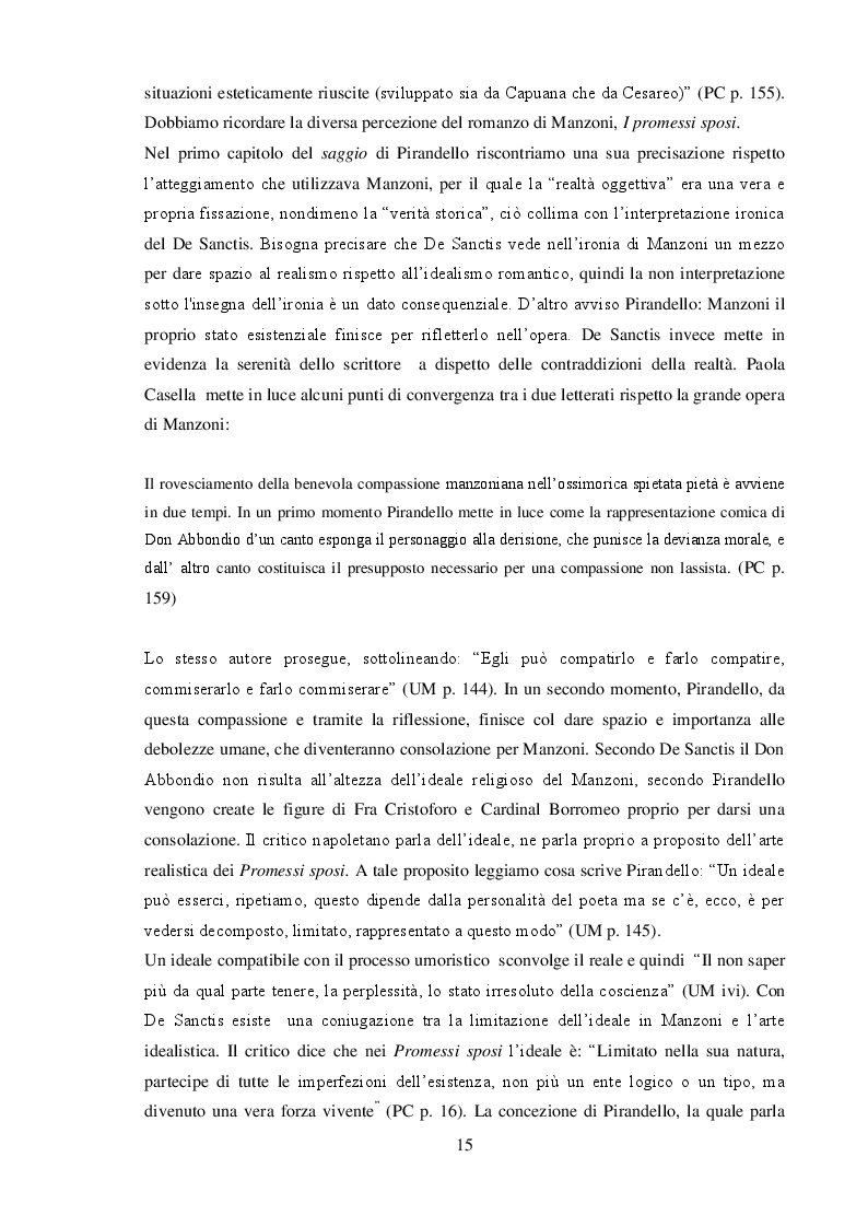 Anteprima della tesi: "L'umorismo" di Pirandello tra saggio e romanzo, Pagina 5