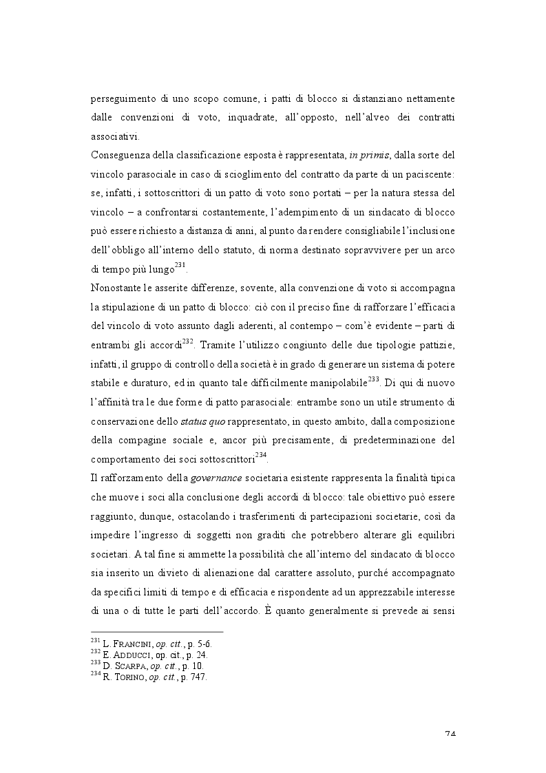 Anteprima della tesi: Patti parasociali. Disciplina giuridica e prassi societaria, Pagina 3