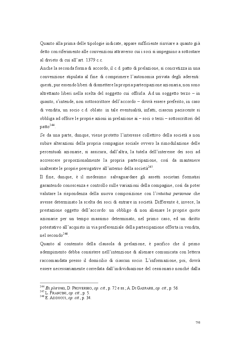 Anteprima della tesi: Patti parasociali. Disciplina giuridica e prassi societaria, Pagina 7
