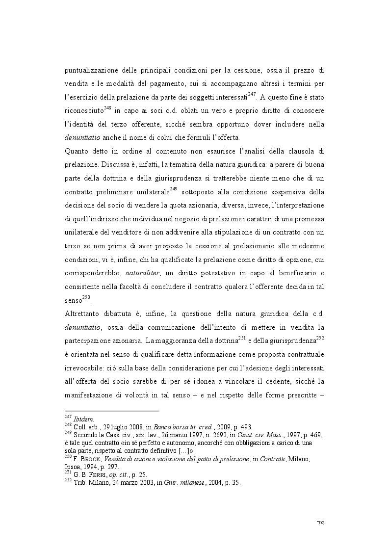 Anteprima della tesi: Patti parasociali. Disciplina giuridica e prassi societaria, Pagina 8