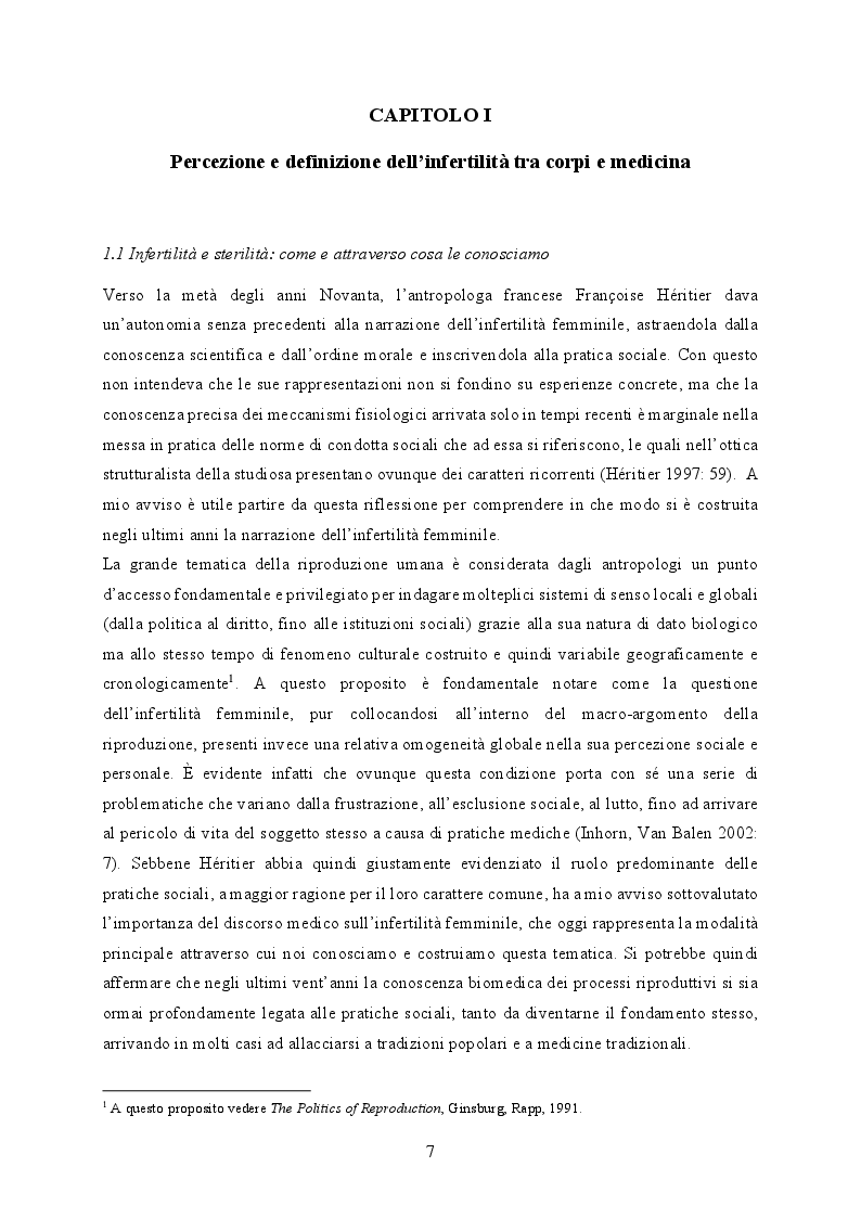 Anteprima della tesi: Ri-produrre la vita: l'infertilità femminile al tempo delle Nuove Tecnologie Riproduttive, Pagina 4