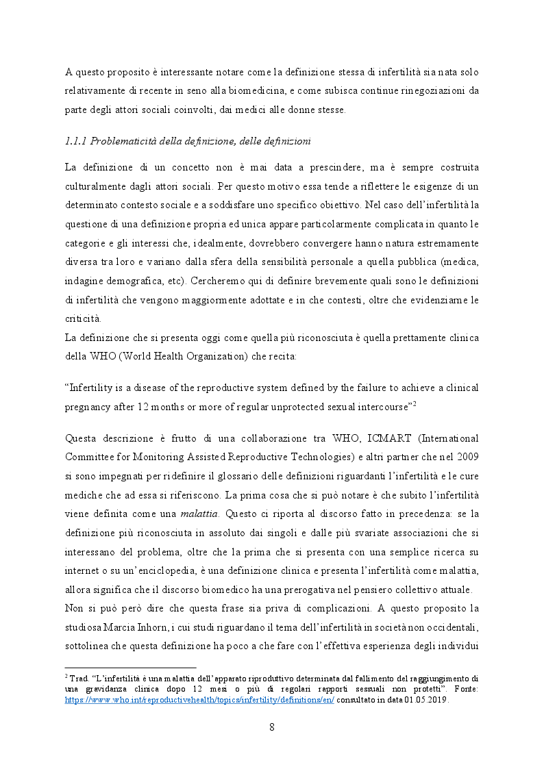 Anteprima della tesi: Ri-produrre la vita: l'infertilità femminile al tempo delle Nuove Tecnologie Riproduttive, Pagina 5