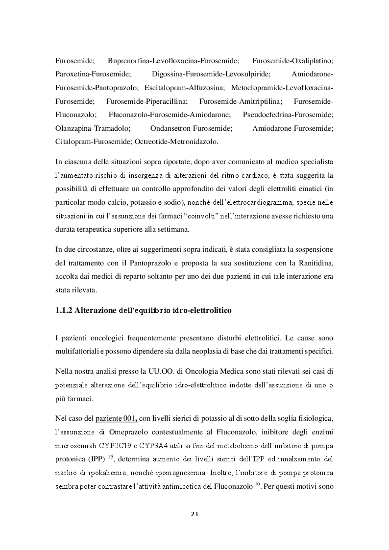 Estratto dalla tesi: Riconciliazione della terapia Farmacologica in oncologia: esperienza dell'I.R.C.C.S. Istituto Tumori Bari