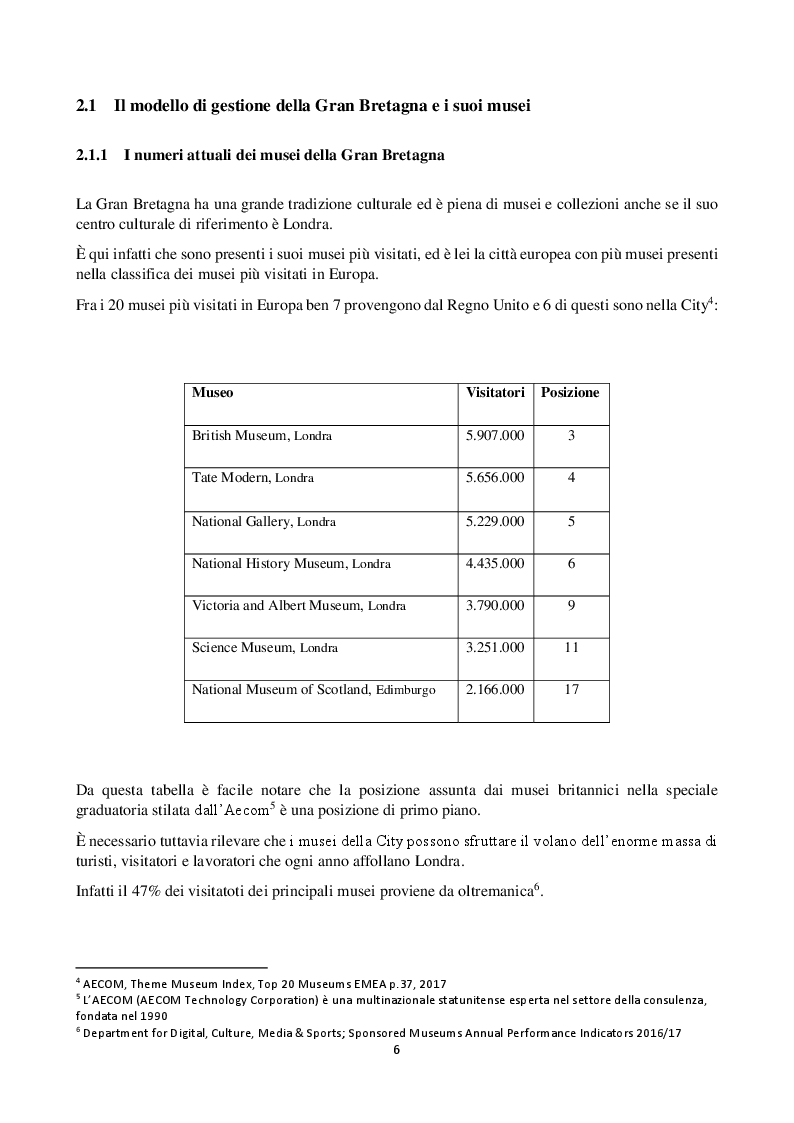 Anteprima della tesi: Analisi del sistema museale italiano e confronto con i principali modelli europei, Pagina 4