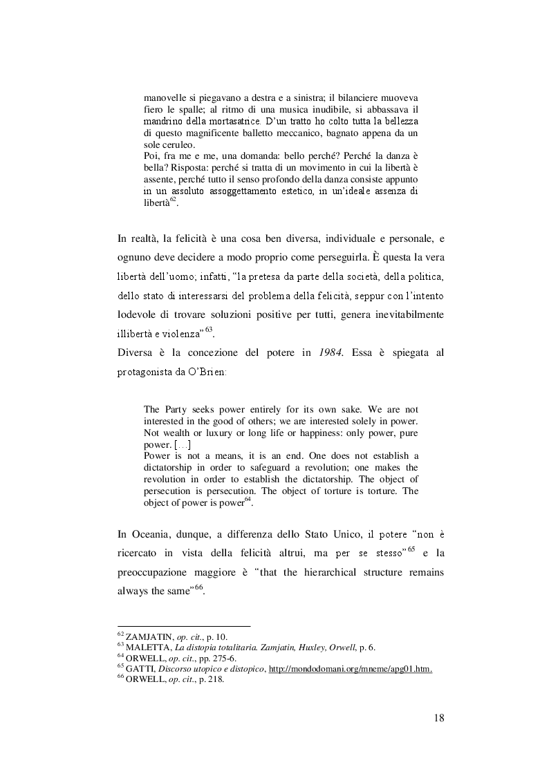 Estratto dalla tesi: Oceania e Stato Unico: due regimi totalitari a confronto