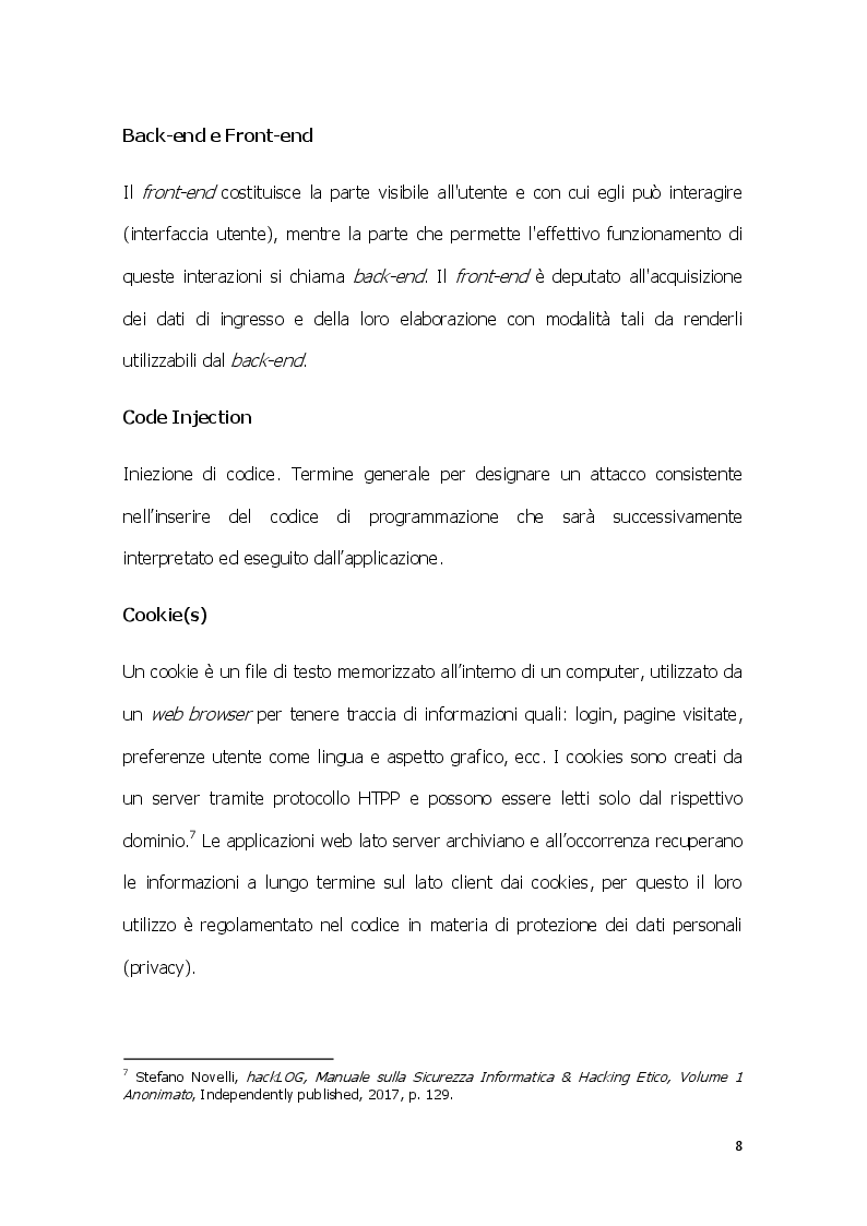 Anteprima della tesi: SQL injection: una panoramica delle criticità nel contesto dell'accesso remoto all'informazione, Pagina 9