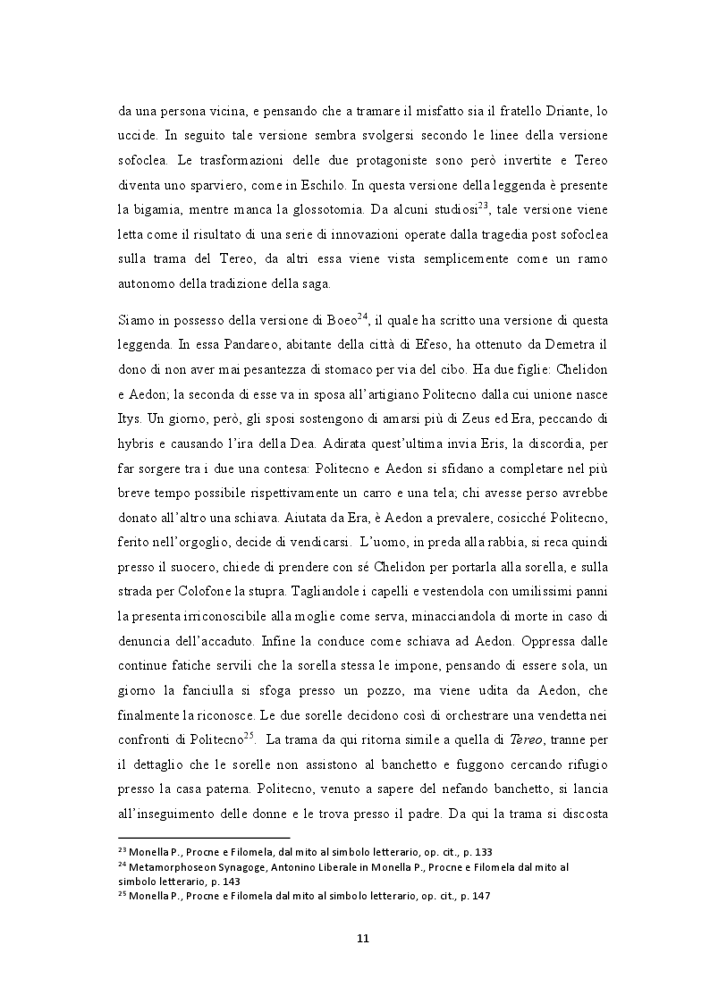 Estratto dalla tesi: La rondine e l'usignolo
