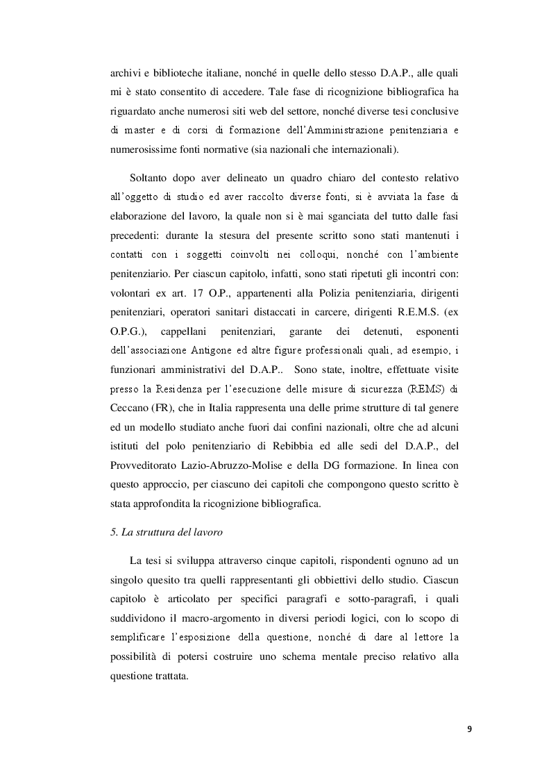 Anteprima della tesi: Il governo delle carceri. Organizzazione e funzioni dell'Amministrazione Penitenziaria., Pagina 5