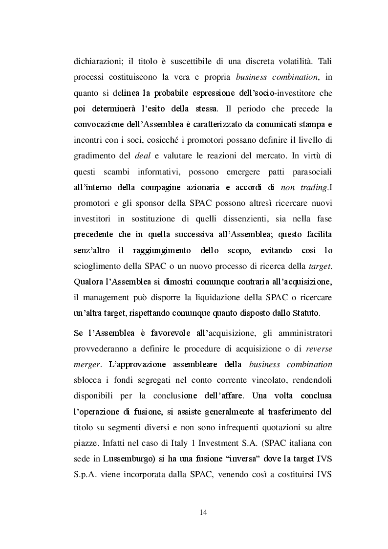 Estratto dalla tesi: La SPAC: un veicolo innovativo nel sistema finanziario italiano