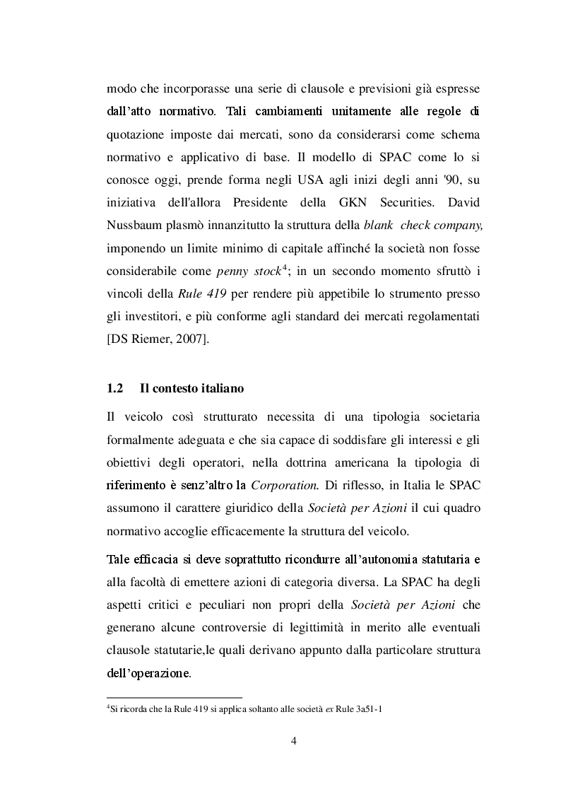 Anteprima della tesi: La SPAC: un veicolo innovativo nel sistema finanziario italiano, Pagina 5