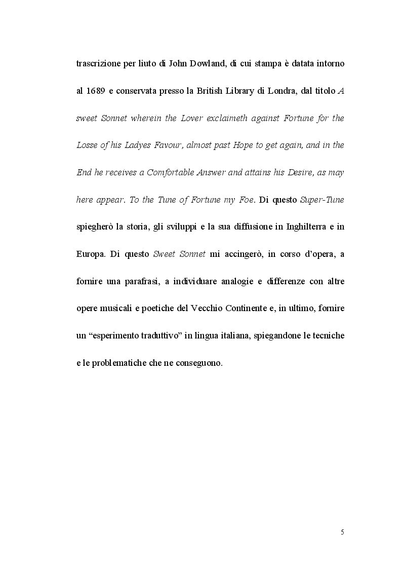 Anteprima della tesi: Fortune my Foe, tradurre la poesia e la canzone, Pagina 5