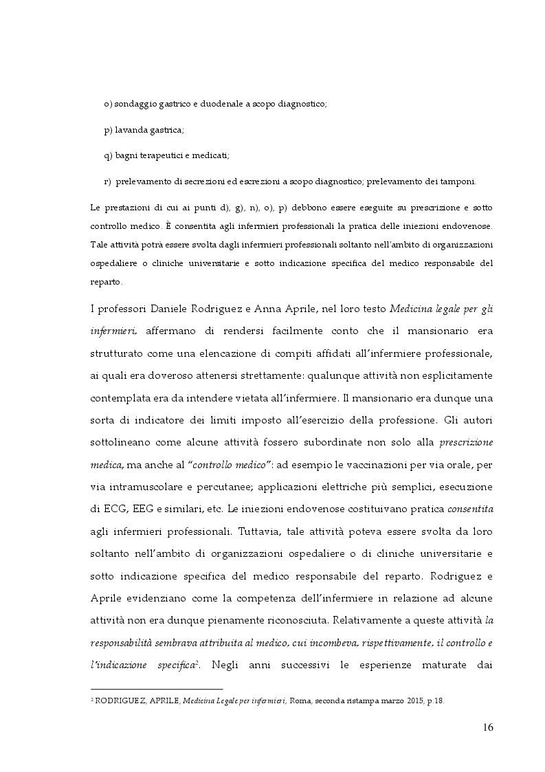 Estratto dalla tesi: La responsabilità professionale dell'infermiere: risk management e le nuove frontiere dell'infermieristica forense