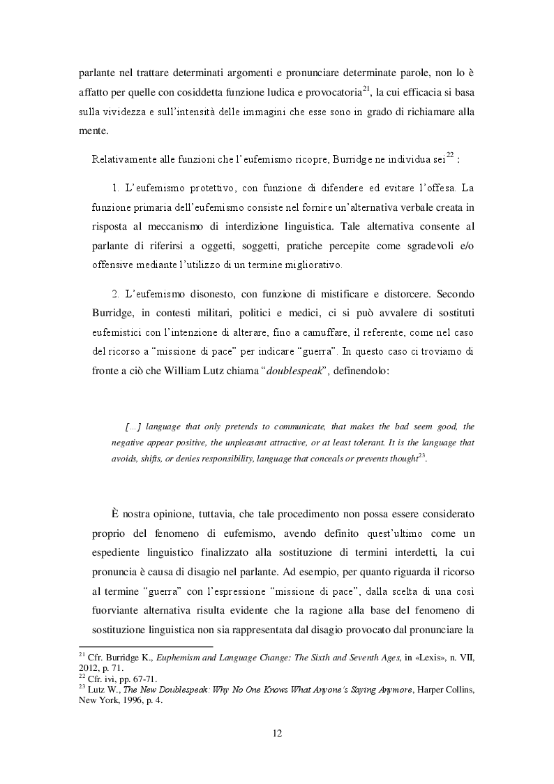 Anteprima della tesi: Bioetica e tabù linguistico: aborto, eutanasia, identità di genere. Il processo di interdizione linguistica e le strategie sostitutive nelle lingue russa e inglese., Pagina 10