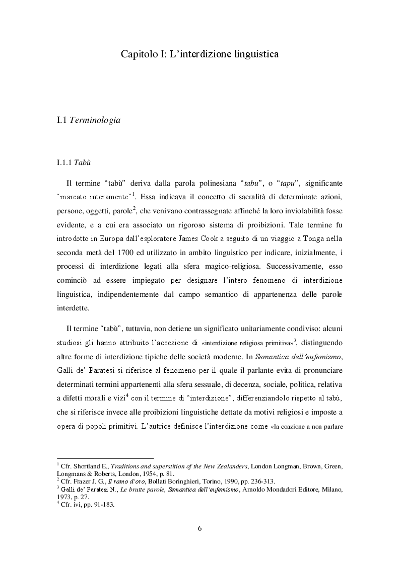 Anteprima della tesi: Bioetica e tabù linguistico: aborto, eutanasia, identità di genere. Il processo di interdizione linguistica e le strategie sostitutive nelle lingue russa e inglese., Pagina 4