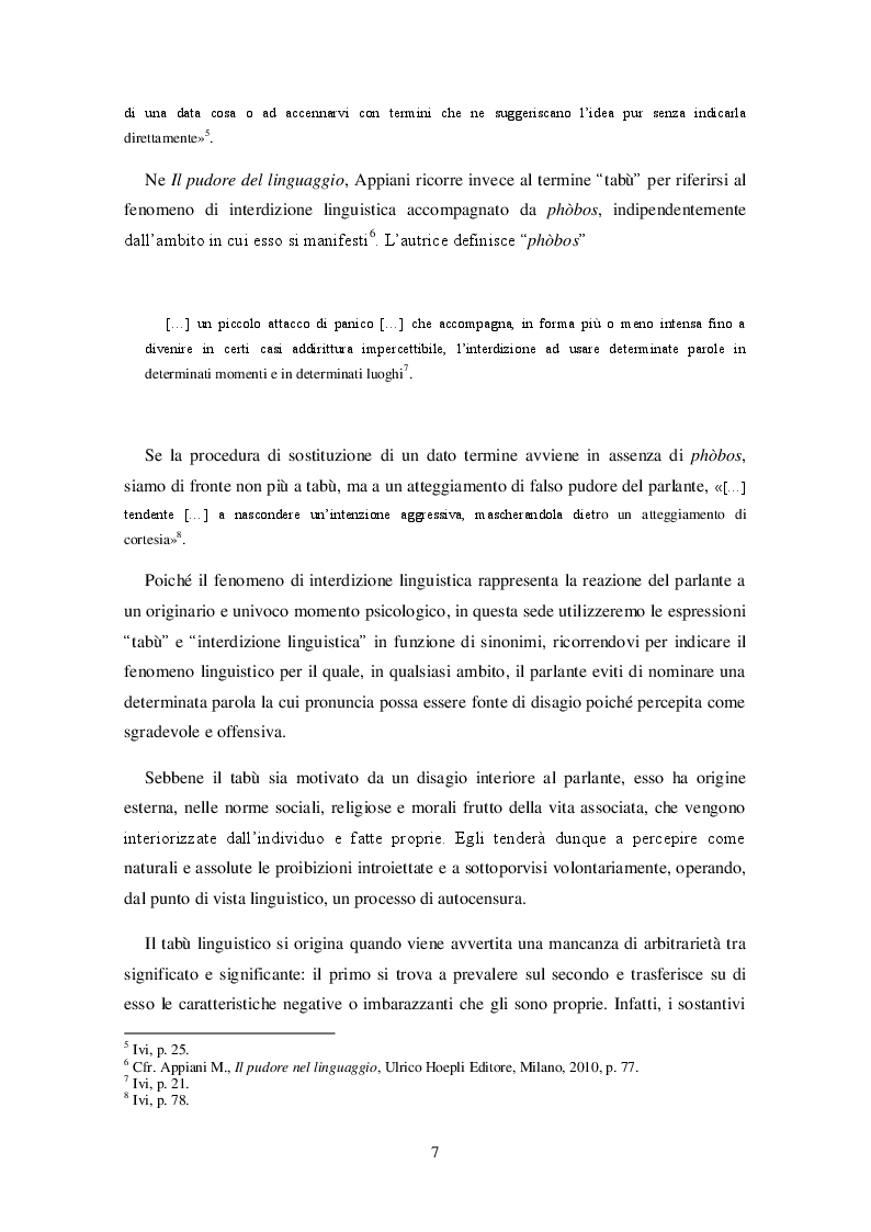 Poiche Il Fenomeno Di Interdizione Linguistica Rappresenta La Reazione Del Parlante A Un Originario E Univoco Momento Psicologico Tesionline