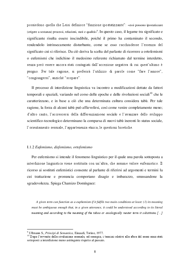Anteprima della tesi: Bioetica e tabù linguistico: aborto, eutanasia, identità di genere. Il processo di interdizione linguistica e le strategie sostitutive nelle lingue russa e inglese., Pagina 6