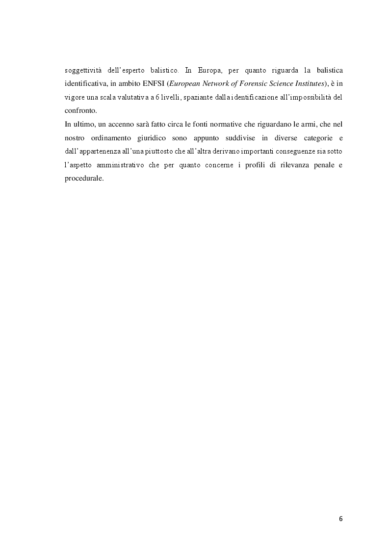 Anteprima della tesi: Le investigazioni scientifiche della polizia giudiziaria: Il sopralluogo tecnico e le indagini balistiche forensi., Pagina 5