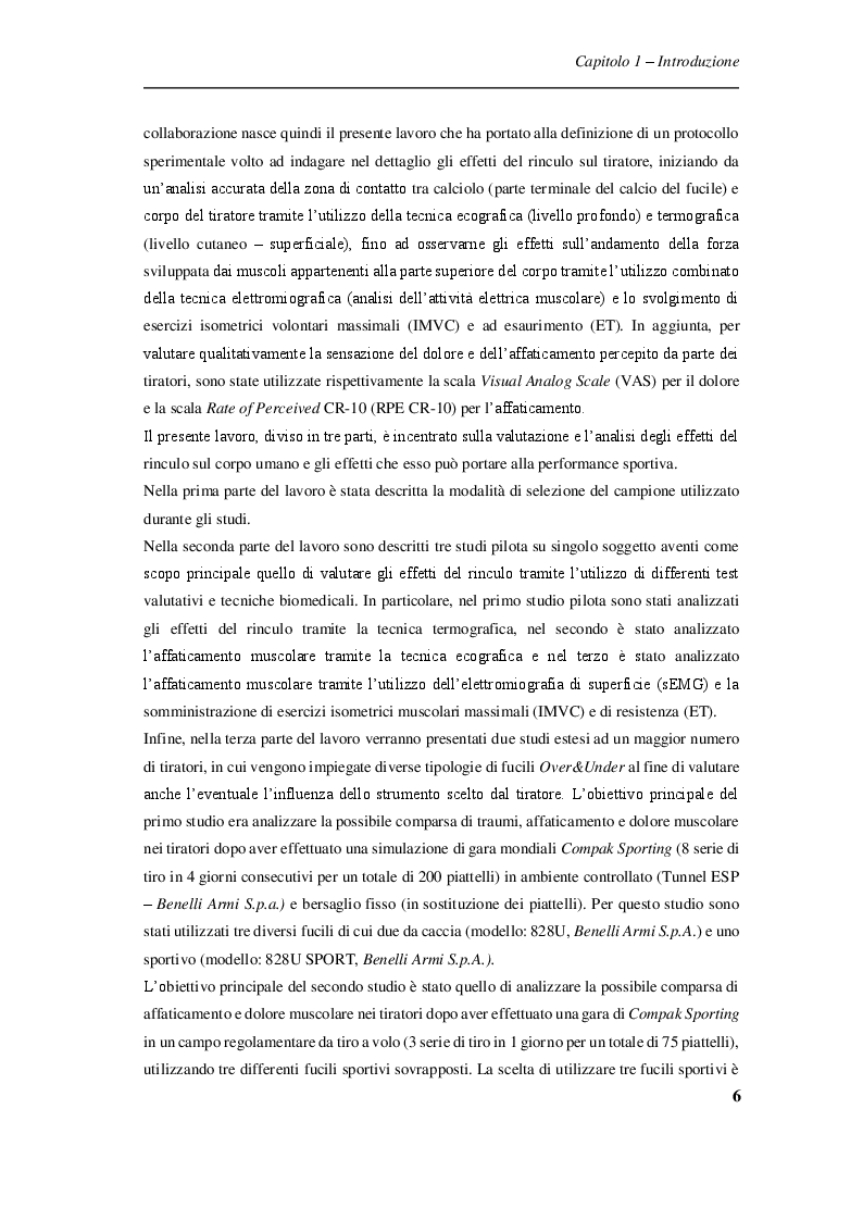 Anteprima della tesi: Procedure sperimentali per l'analisi degli effetti del rinculo del fucile sul tiratore sportivo, Pagina 5