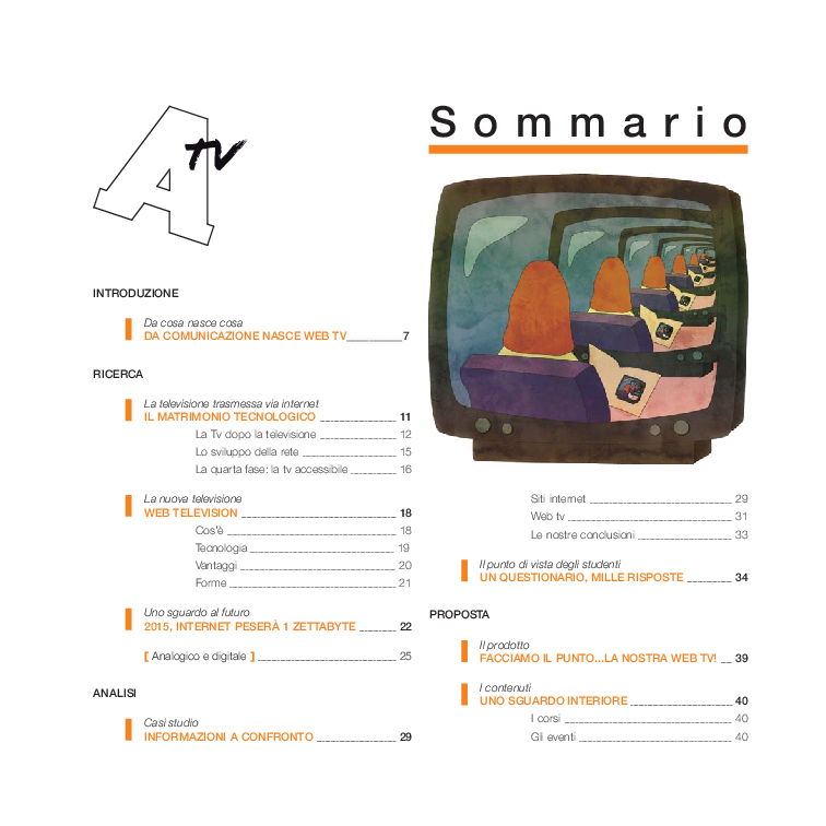 Indice della tesi: WebTV University, Pagina 1