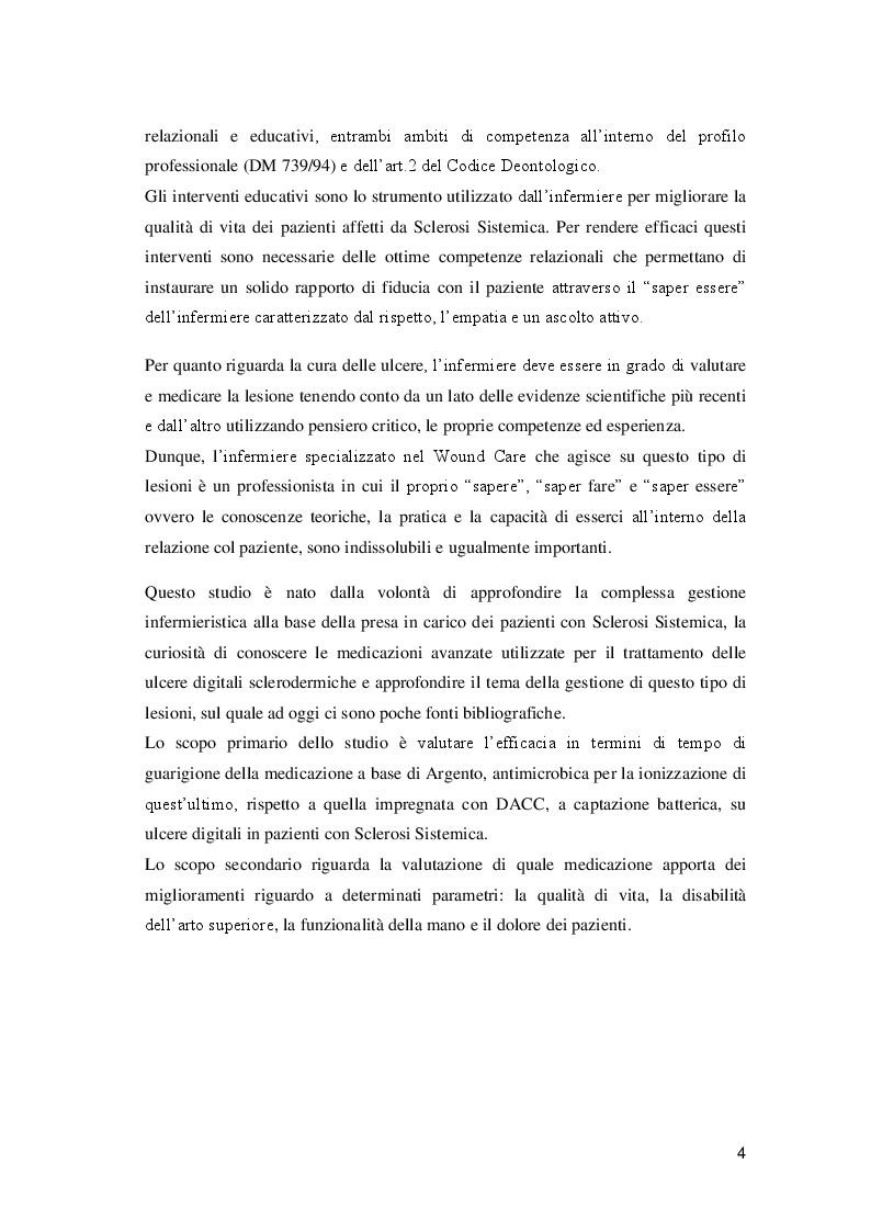 Anteprima della tesi: Ulcere digitali nei pazienti con Sclerosi Sistemica, Pagina 3