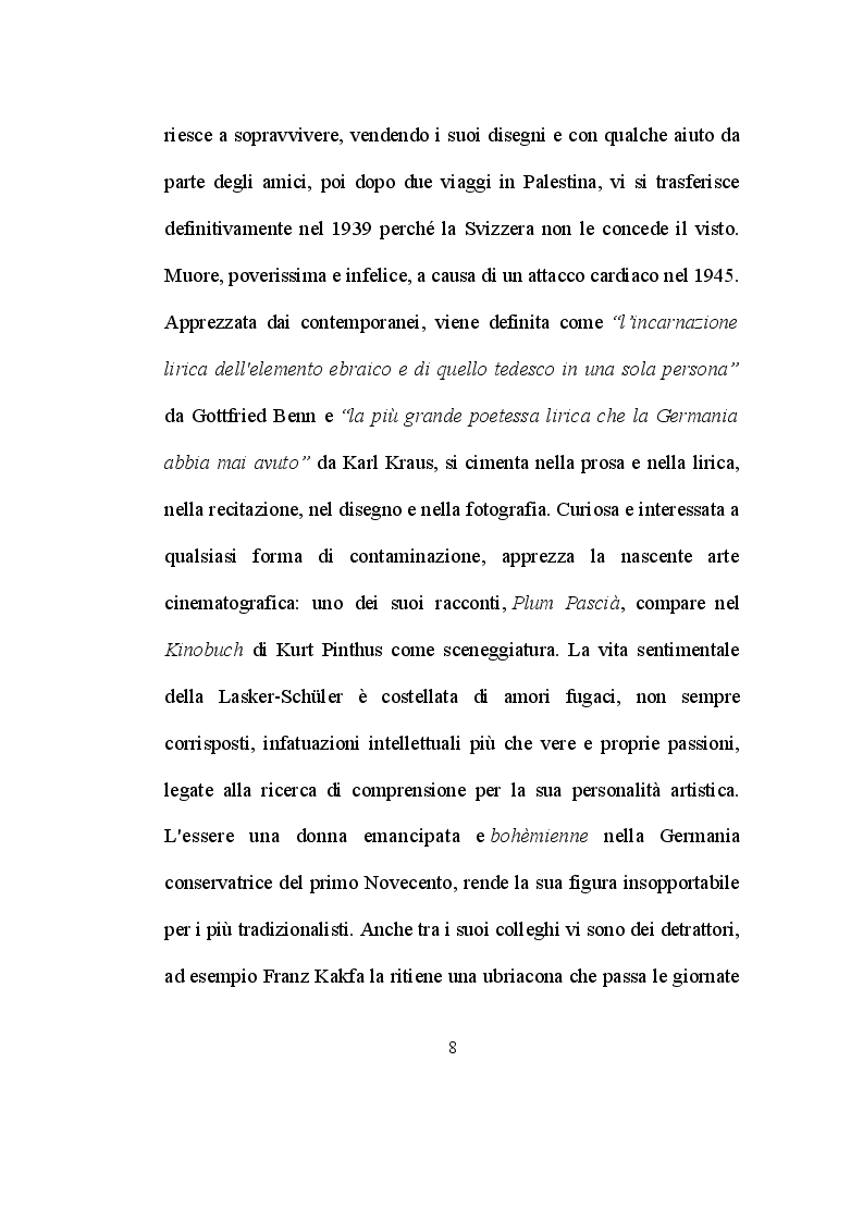 Anteprima della tesi: Else Lasker Schüler: la ''trasformazione'' come evasione dalla realtà, Pagina 5