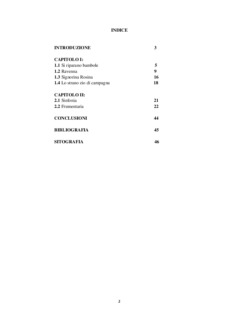 Indice della tesi: Castronovo e i suoi personaggi nelle opere di Antonio Pizzuto, Pagina 1