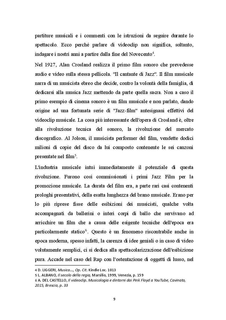 Anteprima della tesi: Il Videoclip Musicale: storia, sceneggiatura e tecniche, Pagina 6