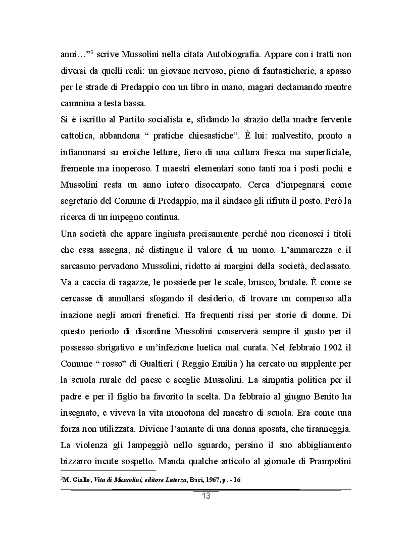 Estratto dalla tesi: Alle origini del movimento fascista: il programma sansepolcrista
