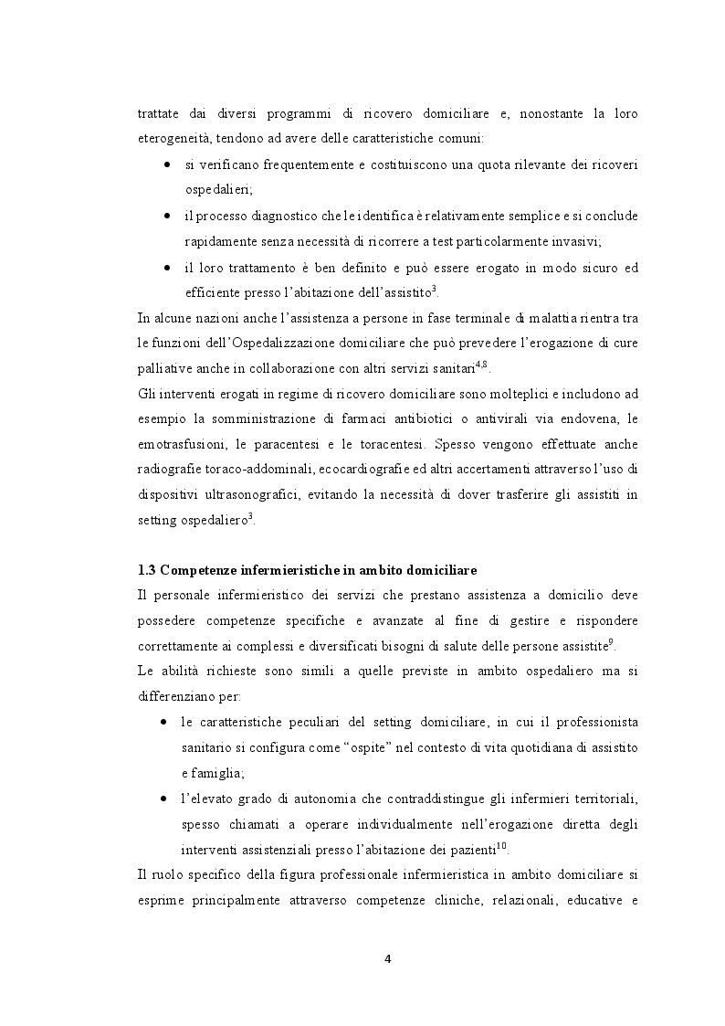 Anteprima della tesi: Modelli innovativi di ospedalizzazione: potenzialità del setting domiciliare come sede alternativa di ricovero, Pagina 5