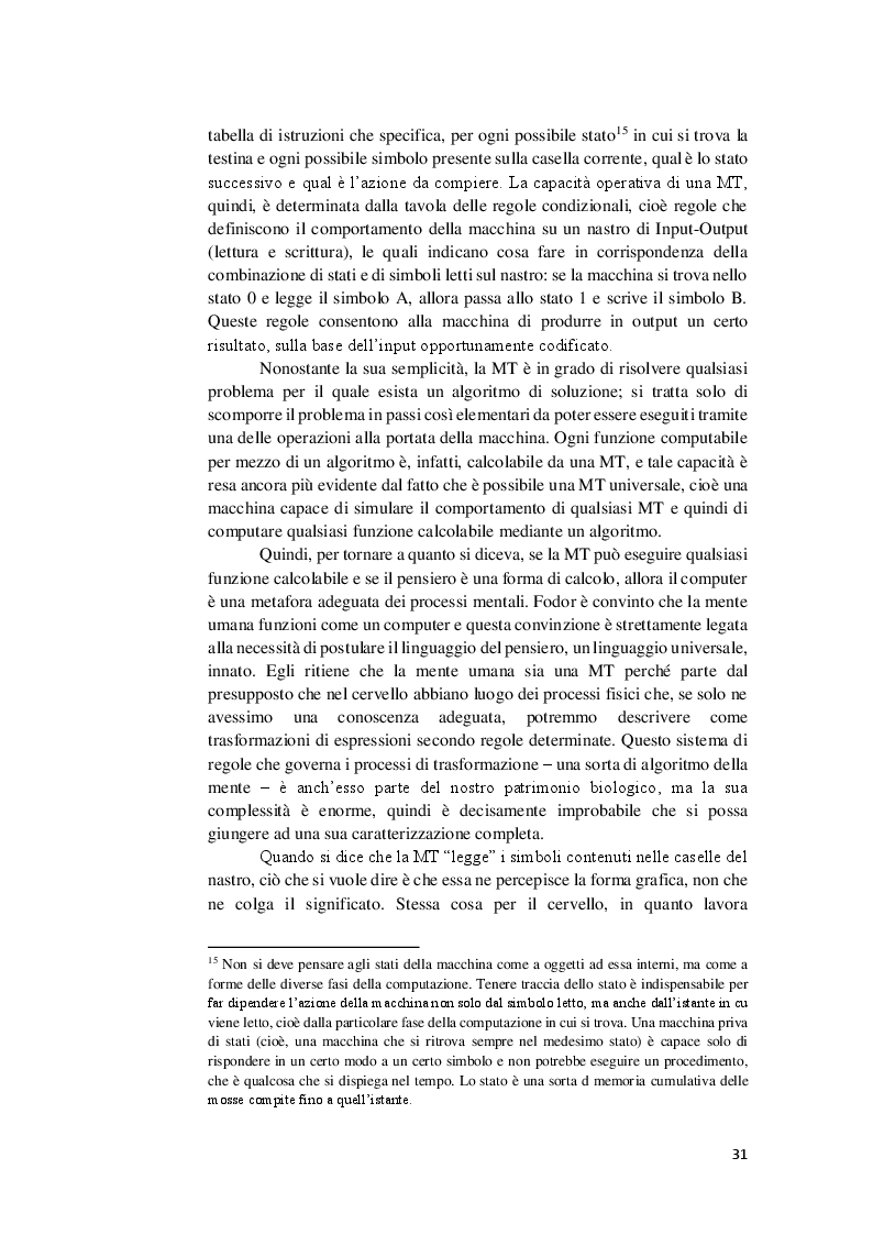 Anteprima della tesi: La competenza semantica negli esseri umani e nelle macchine. Teorie a confronto, Pagina 4