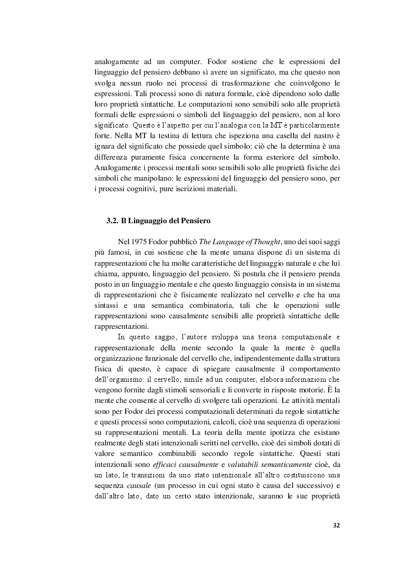 Anteprima della tesi: La competenza semantica negli esseri umani e nelle macchine. Teorie a confronto, Pagina 5