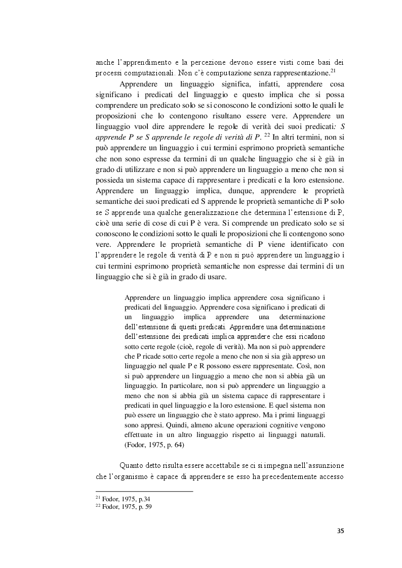 Anteprima della tesi: La competenza semantica negli esseri umani e nelle macchine. Teorie a confronto, Pagina 8