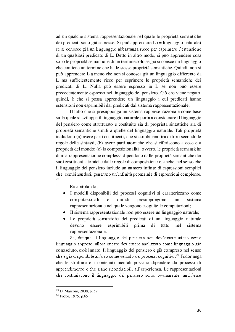 Anteprima della tesi: La competenza semantica negli esseri umani e nelle macchine. Teorie a confronto, Pagina 9