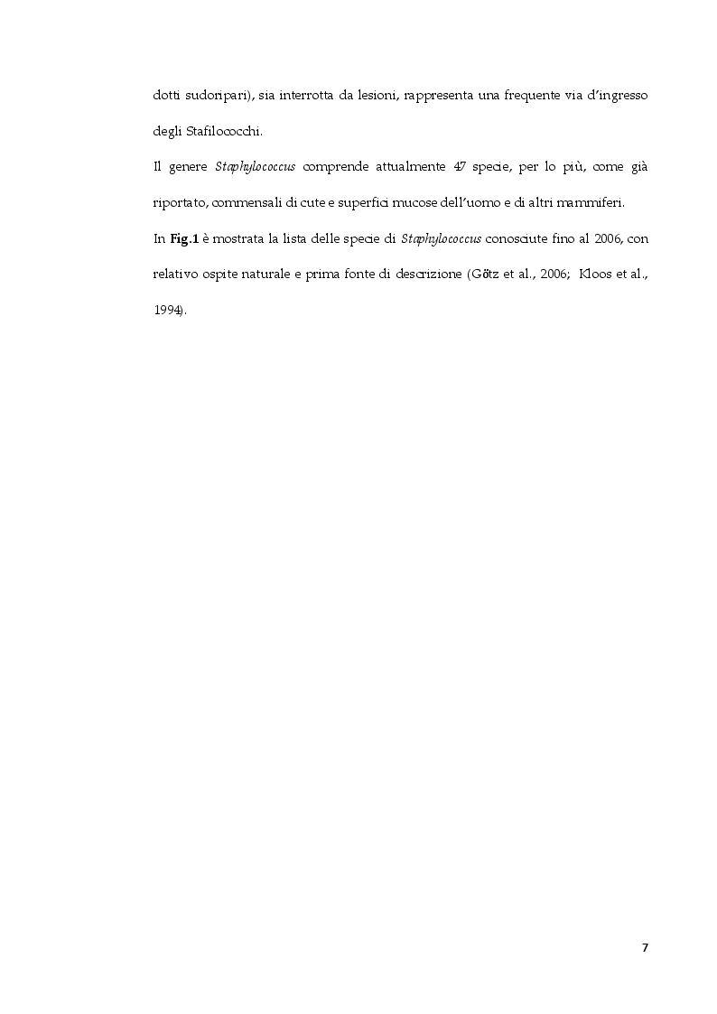 Anteprima della tesi: Staphylococcus arlettae: antibiotico-resistenza e virulenza, Pagina 6
