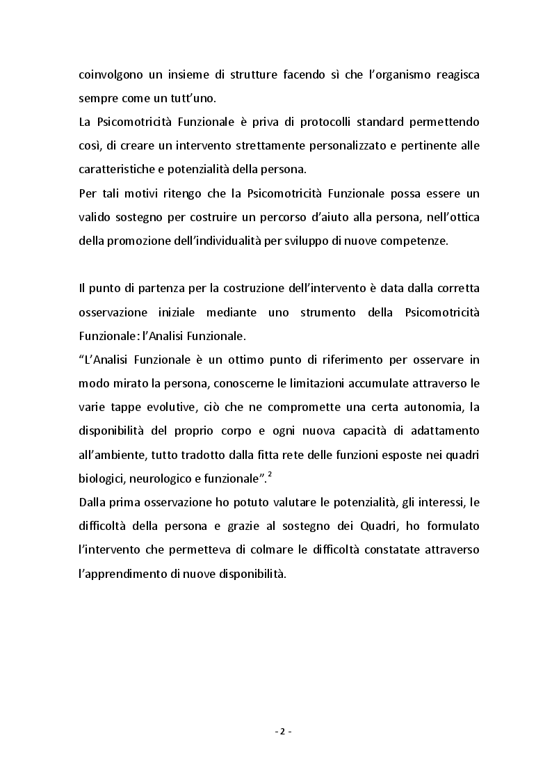 Anteprima della tesi: Psicomotricità funzionale e disturbo dello spettro autistico, Pagina 3