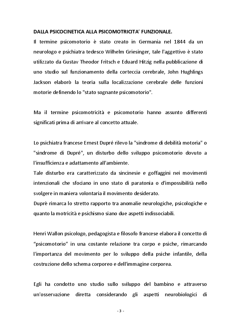Anteprima della tesi: Psicomotricità funzionale e disturbo dello spettro autistico, Pagina 4