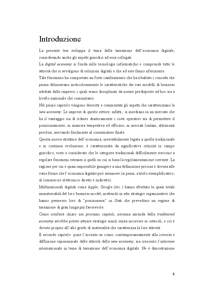 Anteprima della tesi: Tassazione dell'economia digitale: Web Tax e Digital Tax, Pagina 3